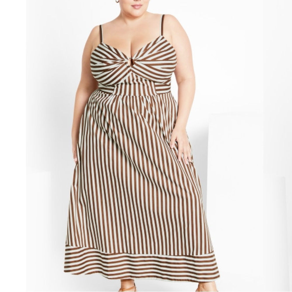 Chic Striped Maxi Dress
